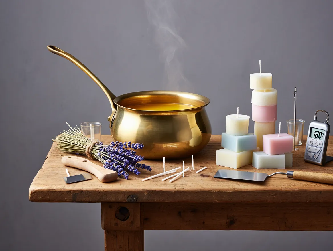 Candlemaking supplies and tools